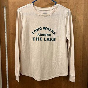 🐻Size S - Herizon - NWT - Long Sleeve Cream Motivational Tee